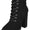 Top Moda DALE-6 Black Nubuck Women Platform Combat Boots Lace-Up Side Zipper Lug Sole High Heel Army Style Booties