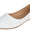Forever ALICIA-32 White Women Pointed Toe Ballet Flats Faux Leather Comfort Insole Slip-On Dress Casual Shoes
