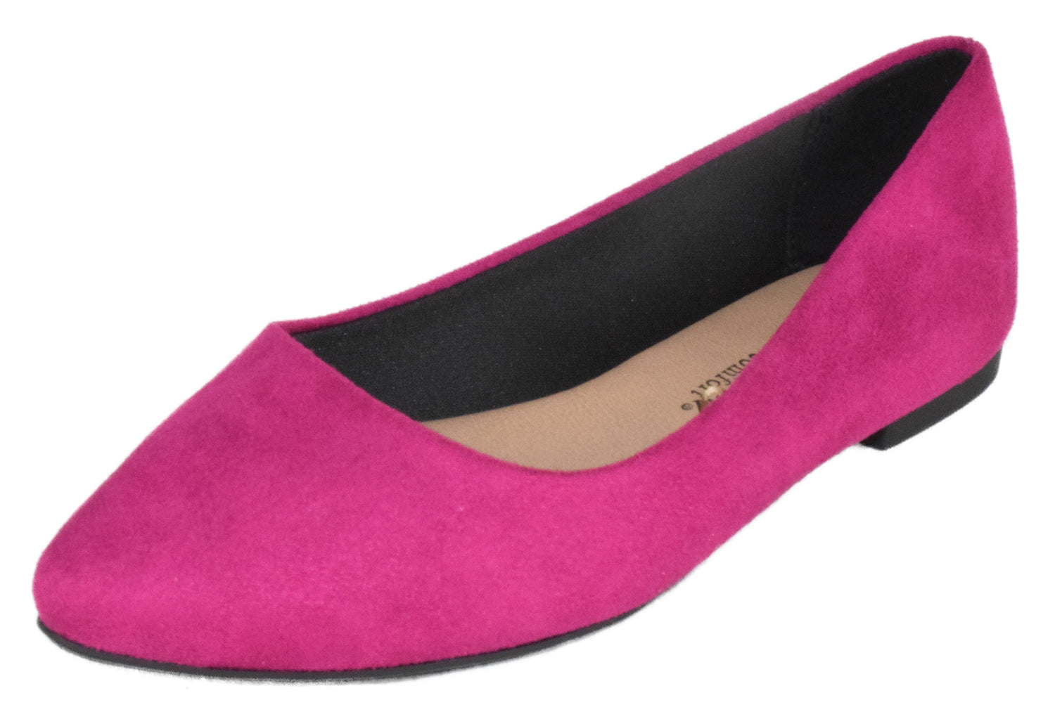 City Classified W-HOLD Dark Magenta Women Casual Flat Shoes Wide Width Pointed Toe Suede - Accent Foot Fashions