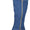 Forever MANGO-21 Blue Denim Women Knee High Boots Small Block Heel Side Zipper Buckled Quilted Stitch Fashion Boots-0
