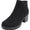 Soda THUMB-S Black Women Ankle Boots Chunky Lug Sole Side Zipper Block Heel Faux Leather Short Booties - Accent Foot Fashions